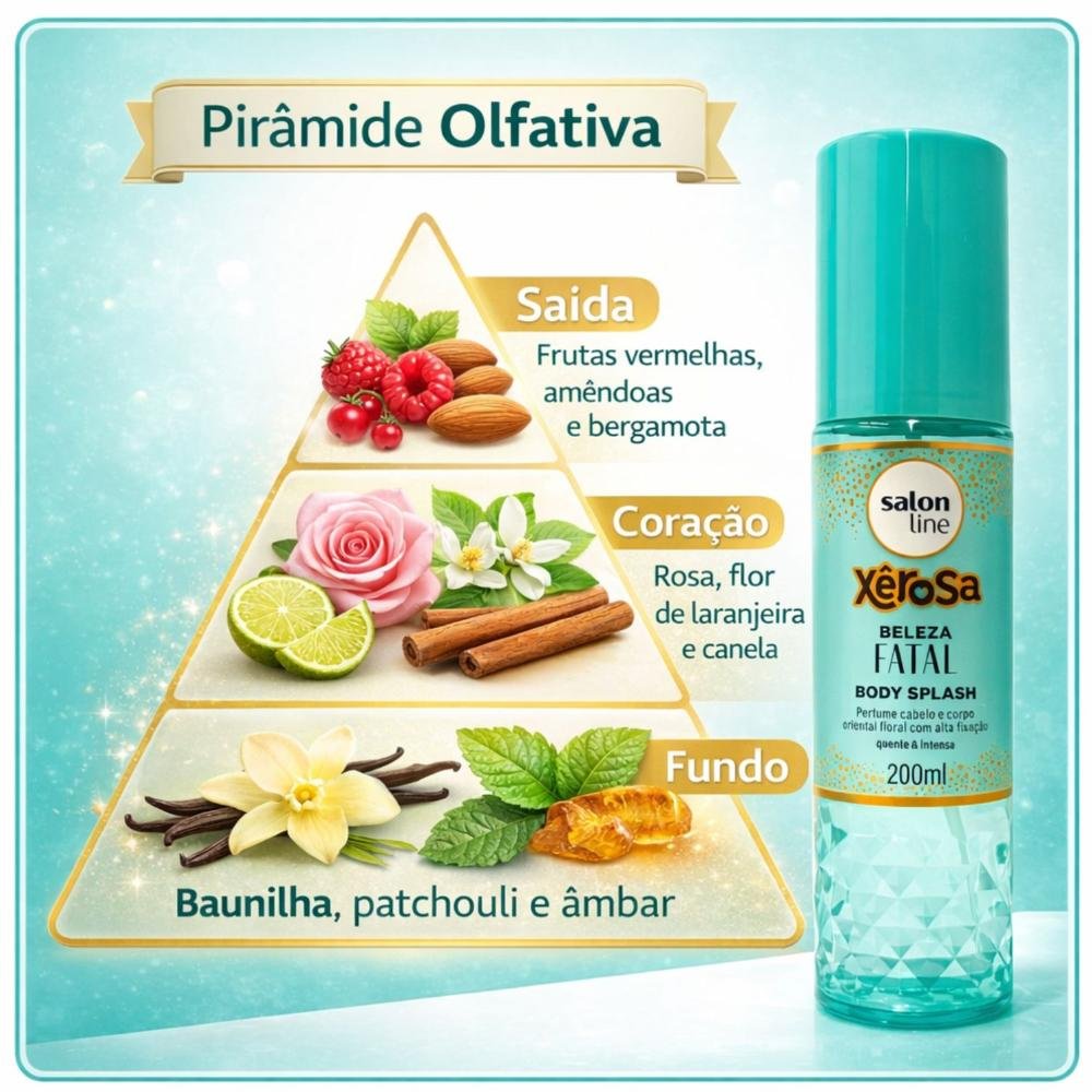 Body Splash Cabelo e Corpo Salon Line Xêrosa Beleza Fatal 200ml  200ml 3