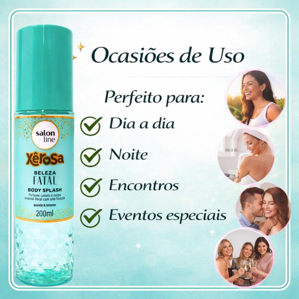 Body Splash Cabelo e Corpo Salon Line Xêrosa Beleza Fatal 200ml  200ml 4