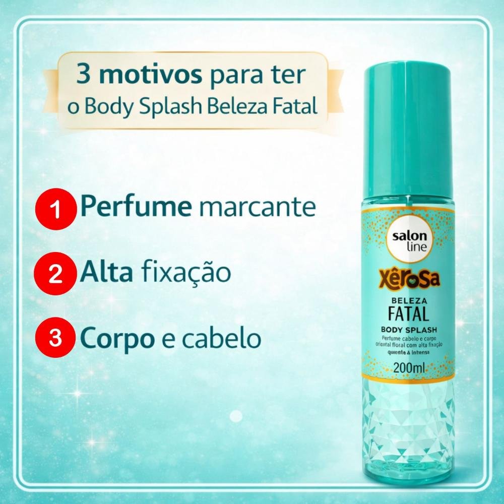 Body Splash Cabelo e Corpo Salon Line Xêrosa Beleza Fatal 200ml  200ml 7