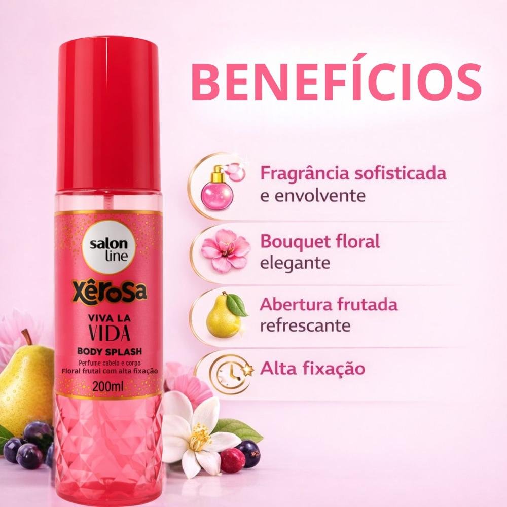 Body Splash Cabelo e Corpo Salon Line Xêrosa Viva La Vida 200ml 200ml 6