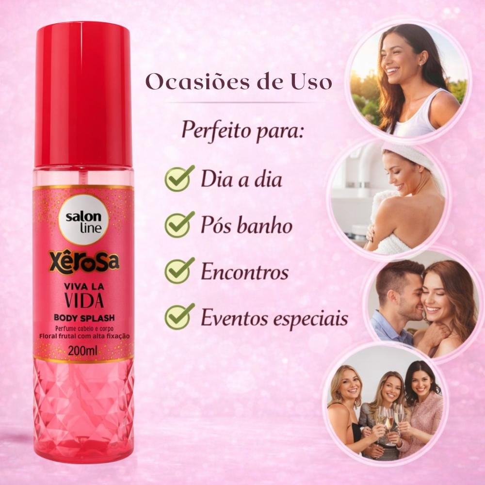 Body Splash Cabelo e Corpo Salon Line Xêrosa Viva La Vida 200ml 200ml 8