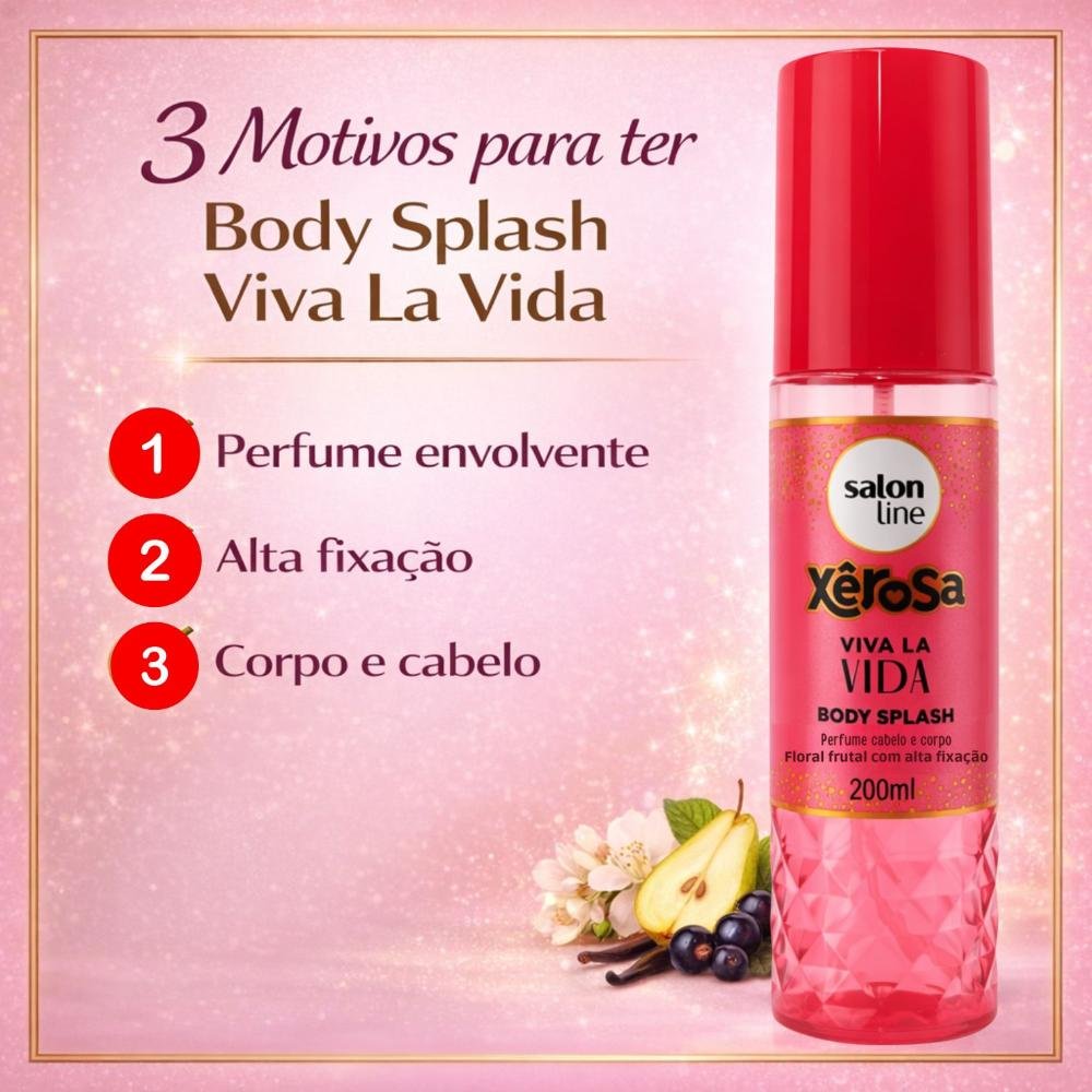 Body Splash Cabelo e Corpo Salon Line Xêrosa Viva La Vida 200ml 200ml 2