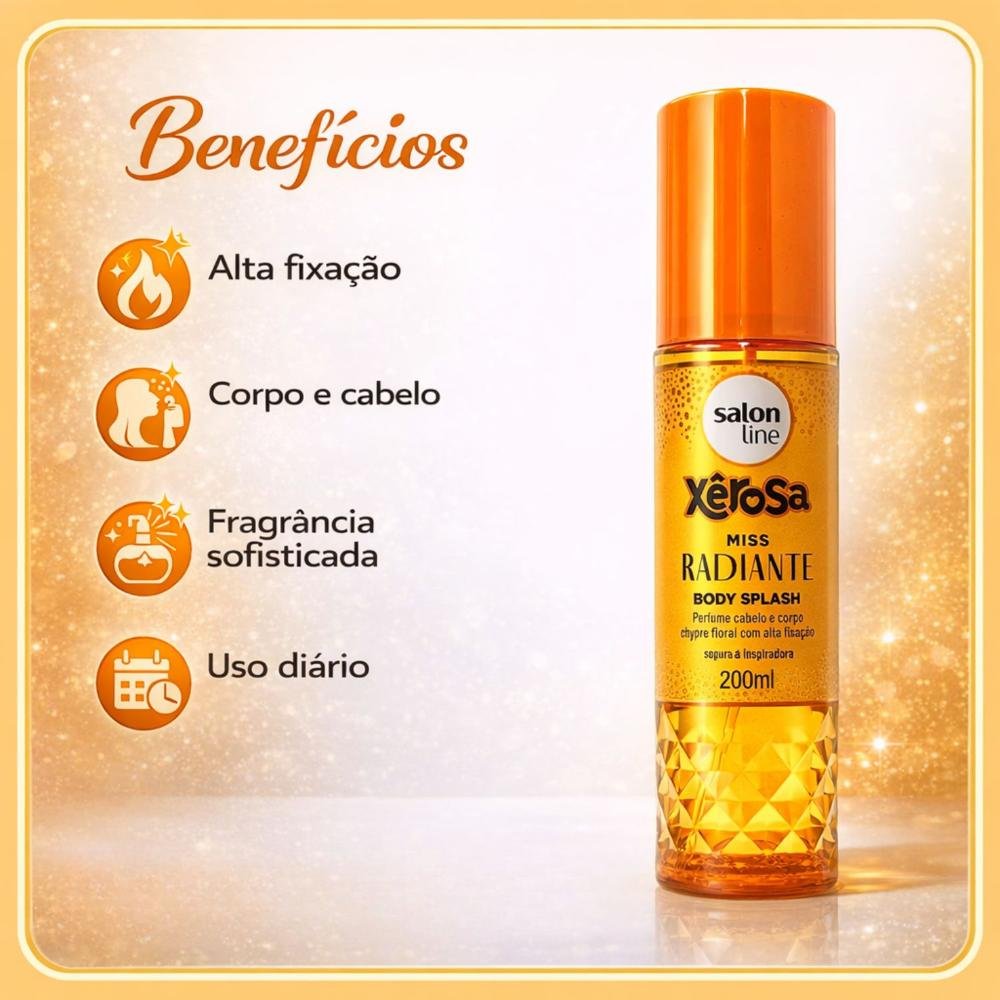 Body Splash Cabelo e Corpo Salon Line Xêrosa Miss Radiante 200ml 200ml 2
