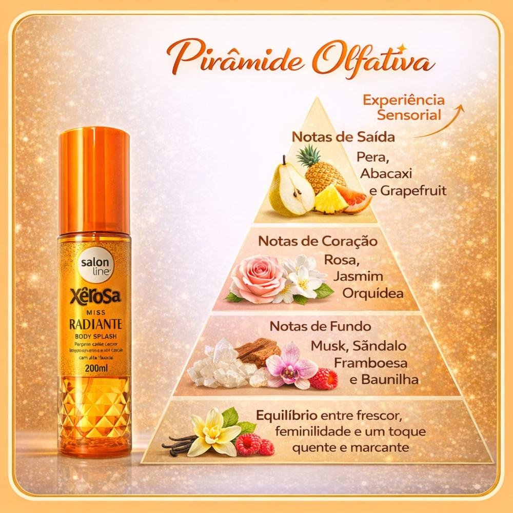 Body Splash Cabelo e Corpo Salon Line Xêrosa Miss Radiante 200ml 200ml 3