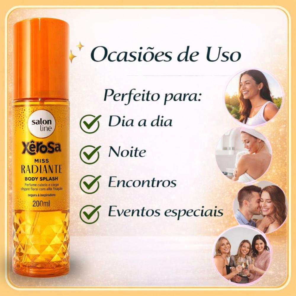 Body Splash Cabelo e Corpo Salon Line Xêrosa Miss Radiante 200ml 200ml 4