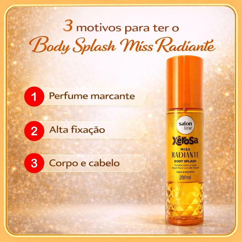 Body Splash Cabelo e Corpo Salon Line Xêrosa Miss Radiante 200ml 200ml 7