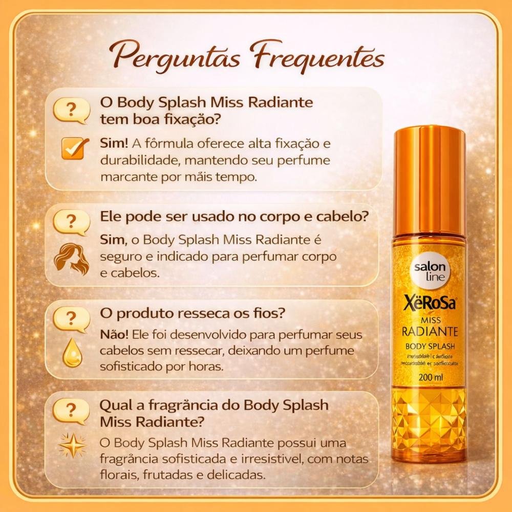 Body Splash Cabelo e Corpo Salon Line Xêrosa Miss Radiante 200ml 200ml 9