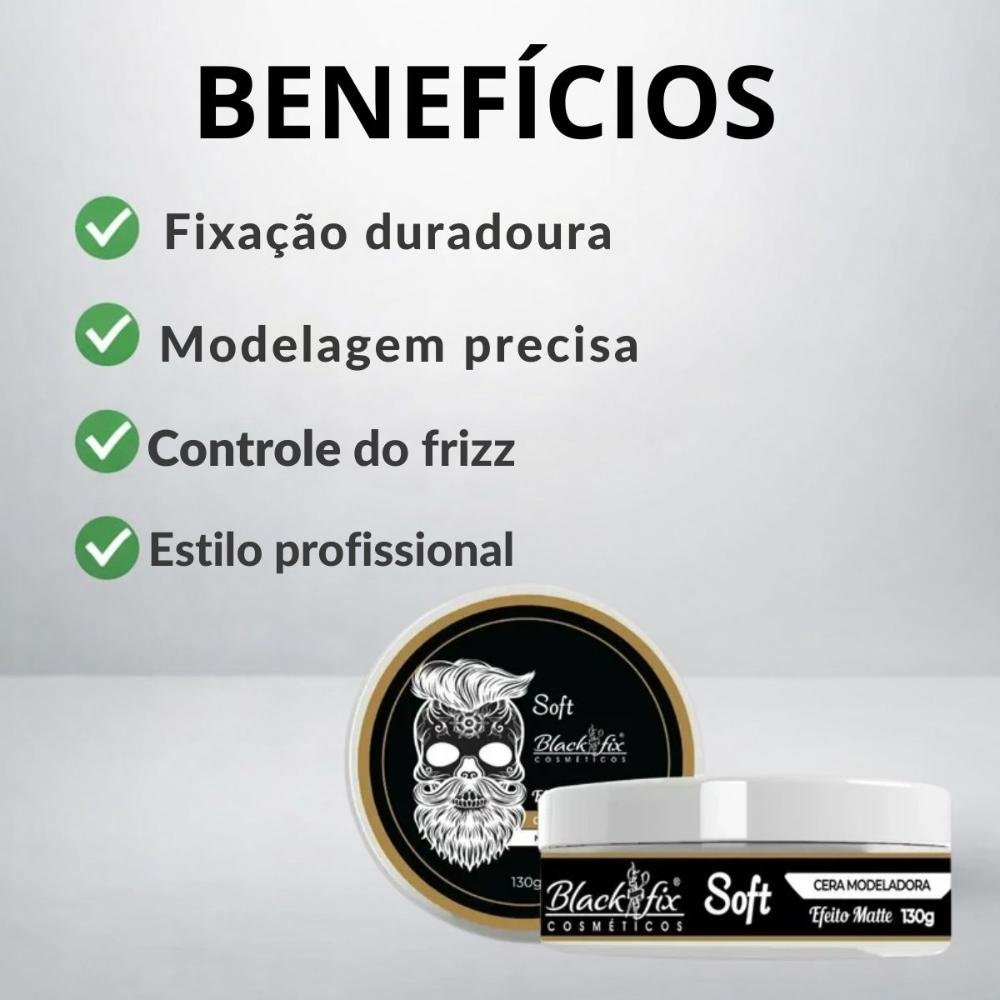 Cera Modeladora Black Fix Efeito Matte 130g 130g 2