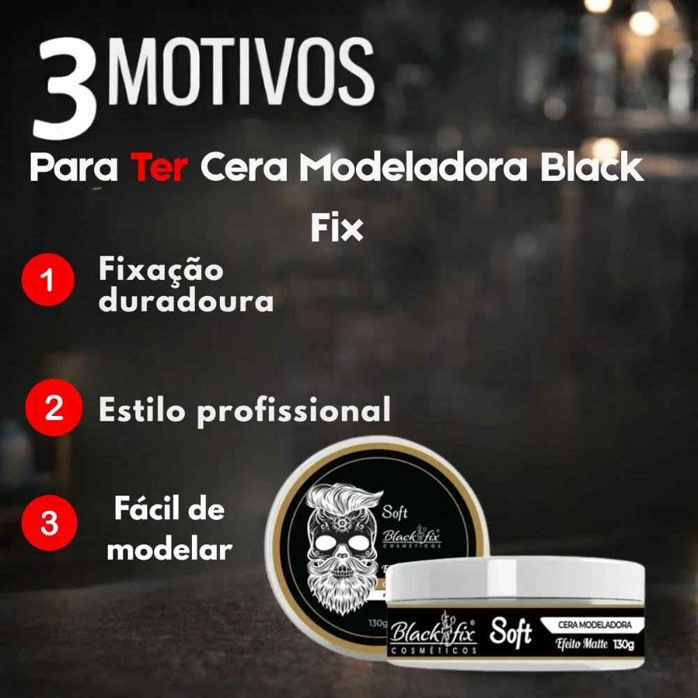 Cera Modeladora Black Fix Efeito Matte 130g 130g 4