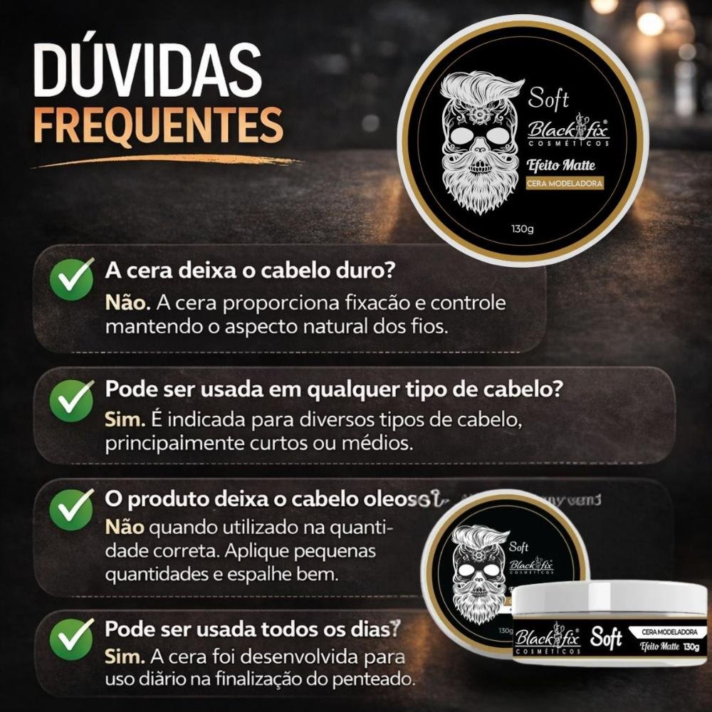Cera Modeladora Black Fix Efeito Matte 130g 130g 6