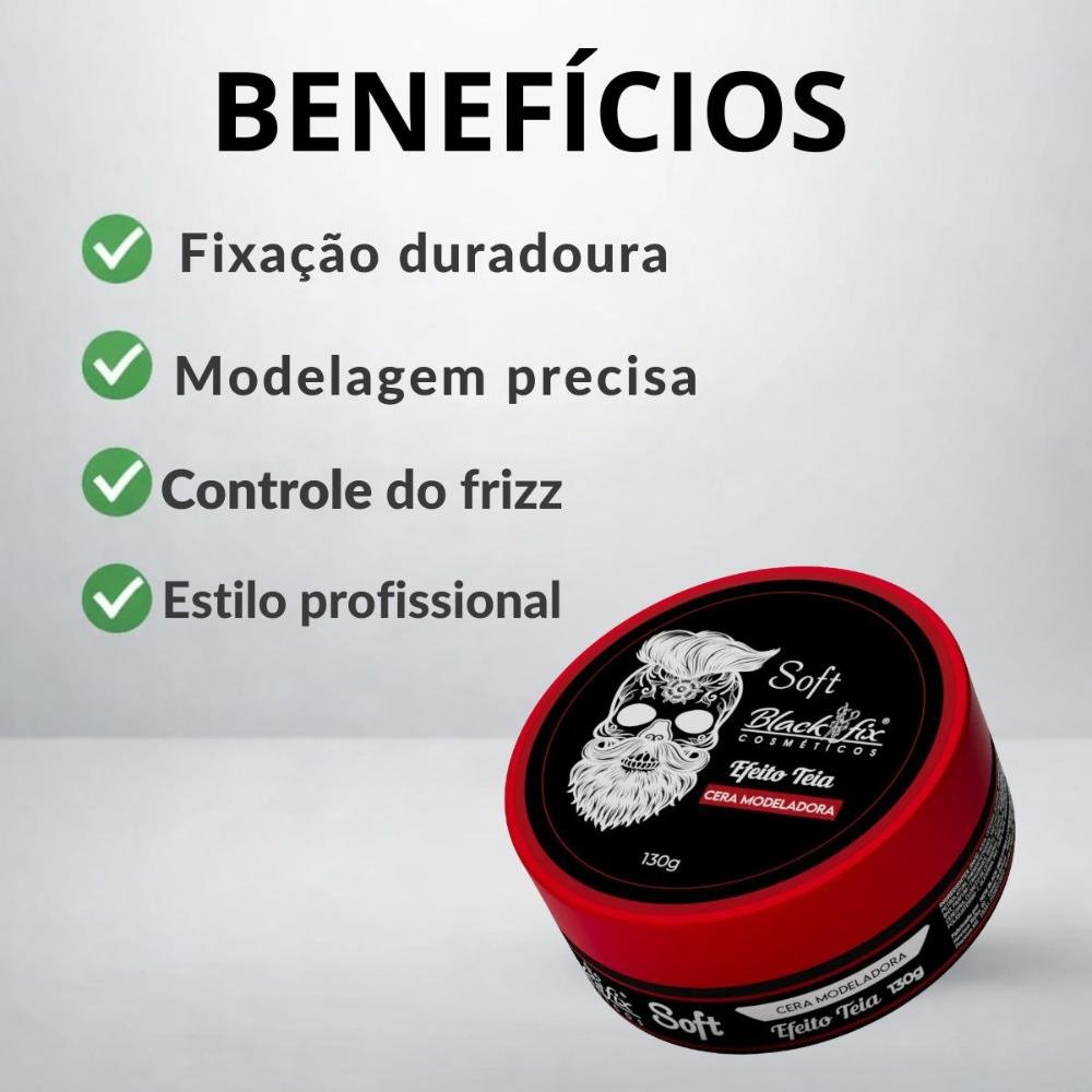 Cera Modeladora Black Fix Efeito Teia 130g 130g 2