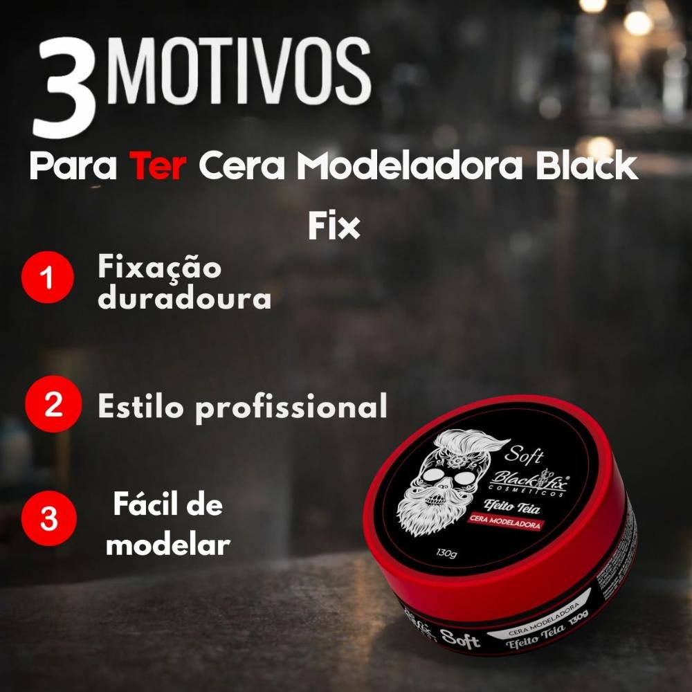 Cera Modeladora Black Fix Efeito Teia 130g 130g 4