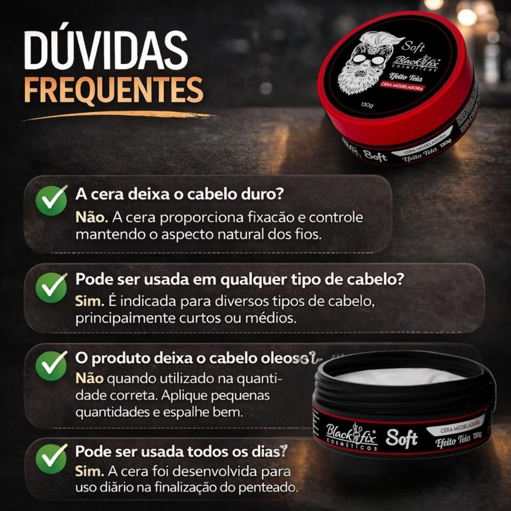 Cera Modeladora Black Fix Efeito Teia 130g 130g 6