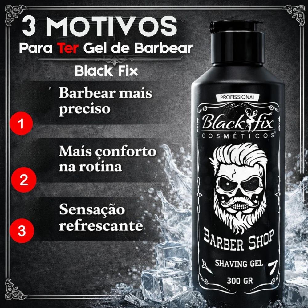 Shaving Gel Black Fix Barber Shop 300g 300g 5
