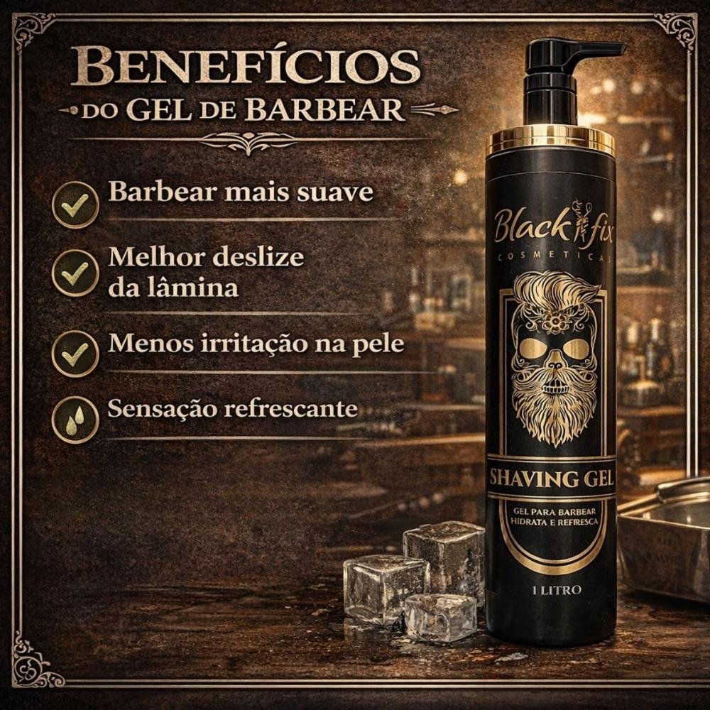 Black Fix Gel Para Barbear Shaving Gel 1L 1L 2