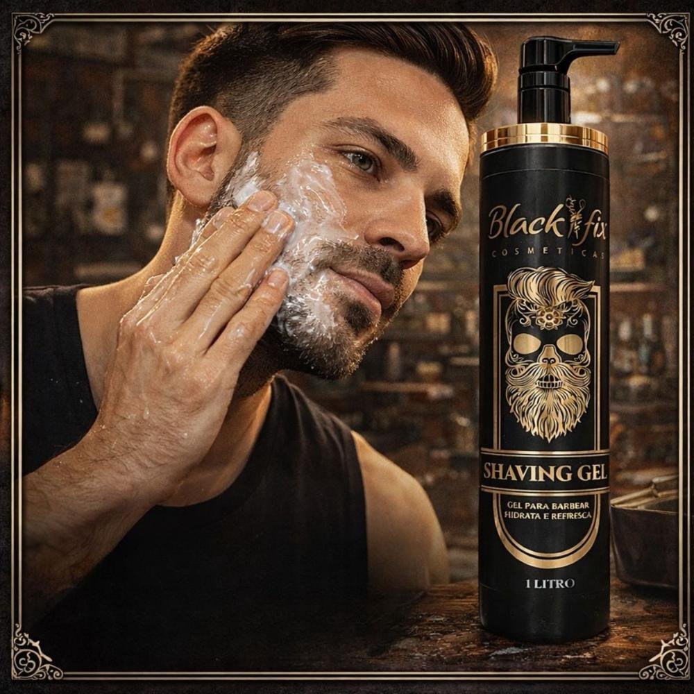 Black Fix Gel Para Barbear Shaving Gel 1L 1L 4