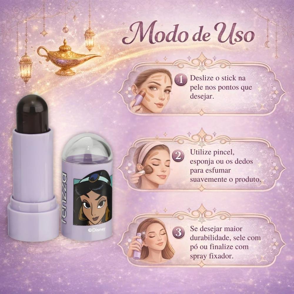 Contorno Stick Fenzza Disney Princesa Jasmine Agrabah Dis109 Agrabah 5