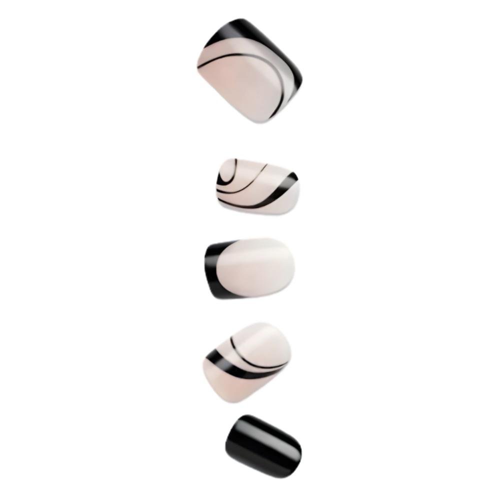 Unhas Postiças imPress Kiss Ny Wider Fit Black Dress IMW04 ÚNICO 2