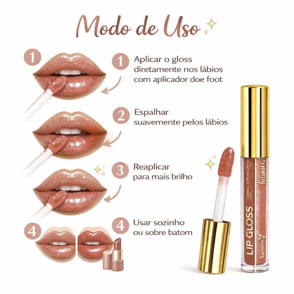 Lip Gloss Com Brilho Luisance Amber Ref.: L3279 Amber 8