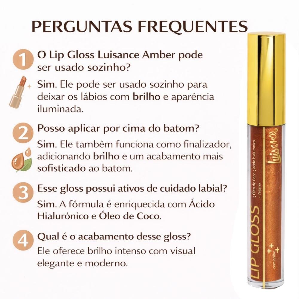 Lip Gloss Com Brilho Luisance Amber Ref.: L3279 Amber 9