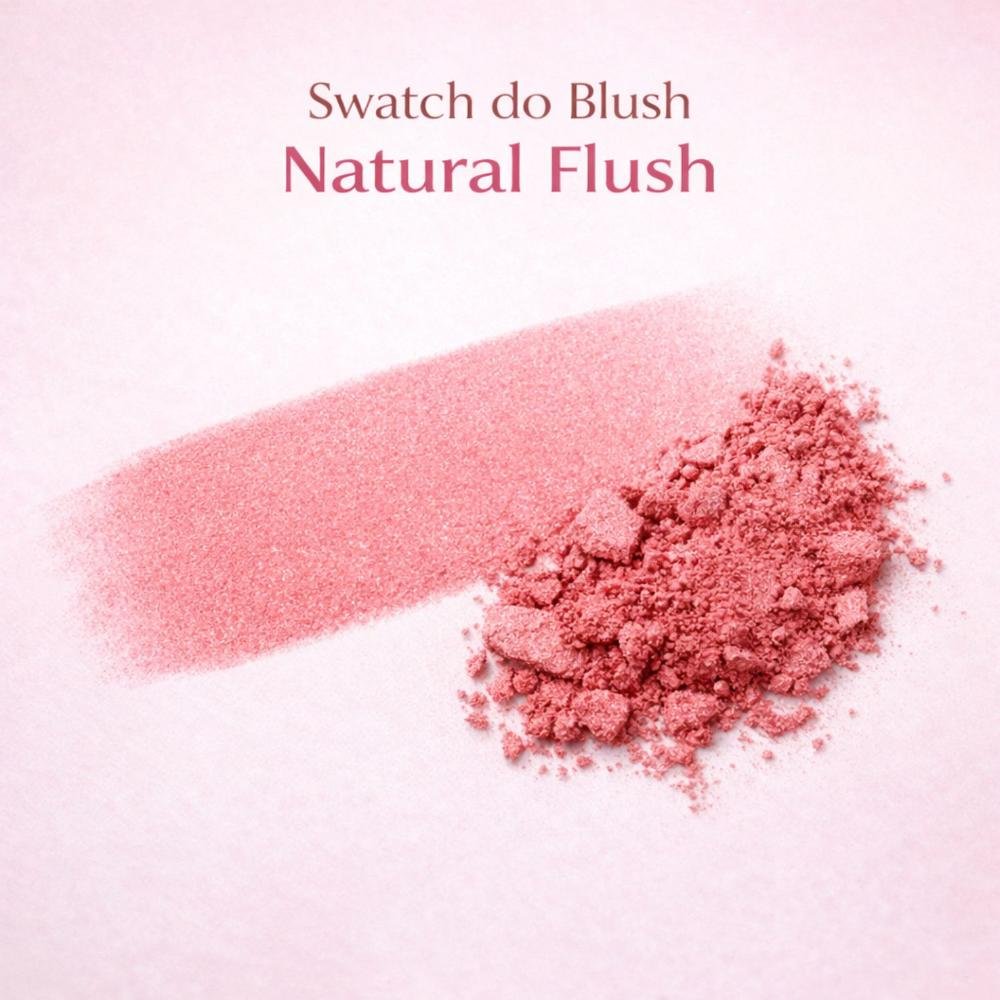 Blush Compacto Ruby Rose Silk Skin Natural Flush Peach Glow Hb-t1001-1 Peach Glow 3