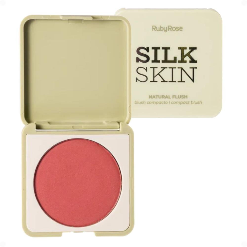 Blush Compacto Ruby Rose Silk Skin Natural Flush Cherry Crush Hb-t1001-2 Cherry Crush 4