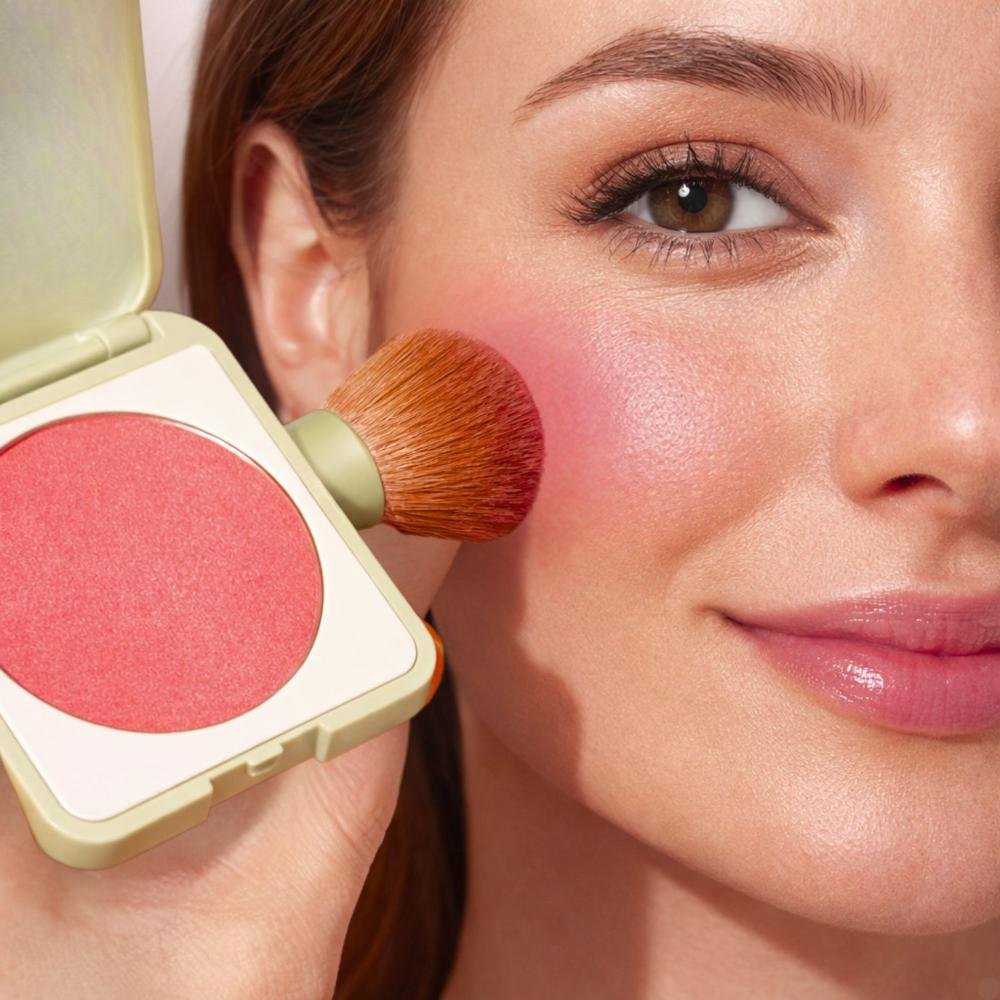 Blush Compacto Ruby Rose Silk Skin Natural Flush Cherry Crush Hb-t1001-2 Cherry Crush 8