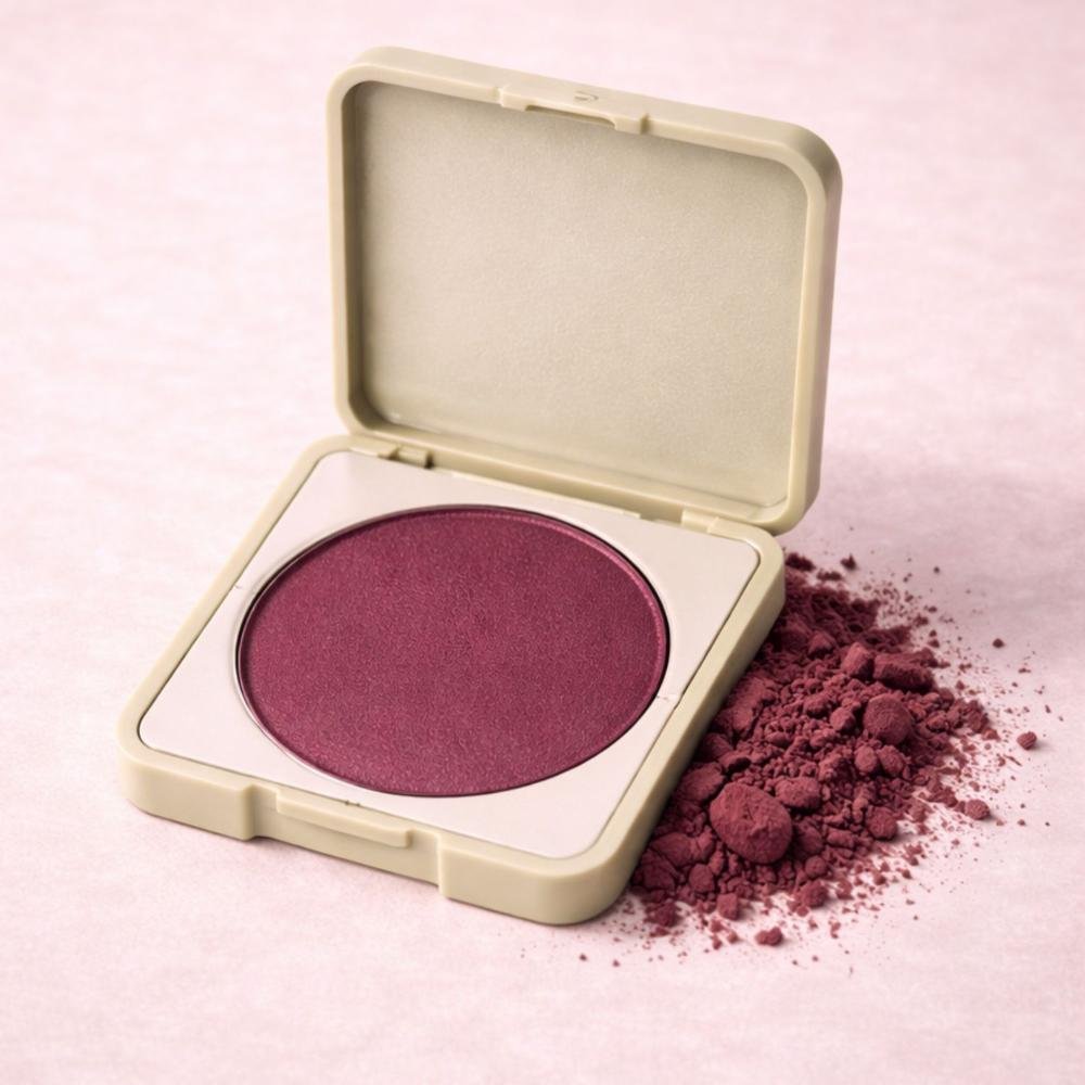 Blush Compacto Ruby Rose Silk Skin Natural Flush Deep Plum Hb-t1001-4 Deep Plum 4