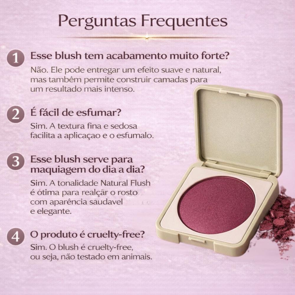 Blush Compacto Ruby Rose Silk Skin Natural Flush Deep Plum Hb-t1001-4 Deep Plum 8