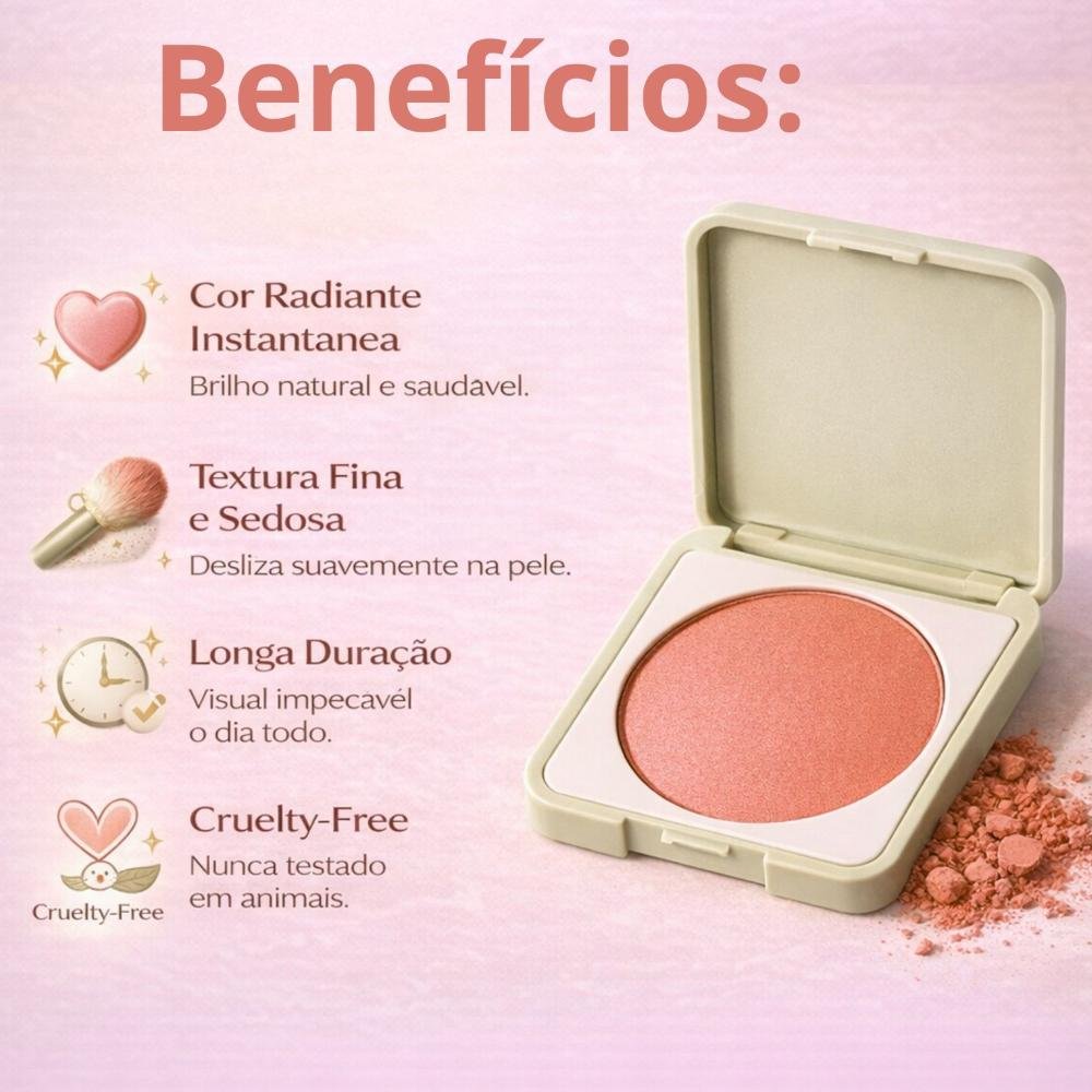 Blush Compacto Ruby Rose Silk Skin Natural Flush Latte Luxe Hb-t1001-3 Latte Luxe 2