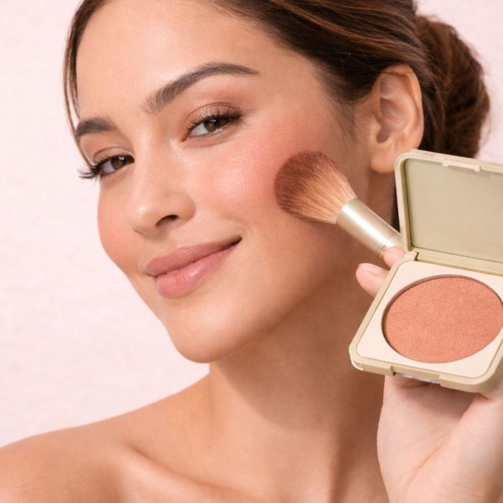 Blush Compacto Ruby Rose Silk Skin Natural Flush Latte Luxe Hb-t1001-3 Latte Luxe 5