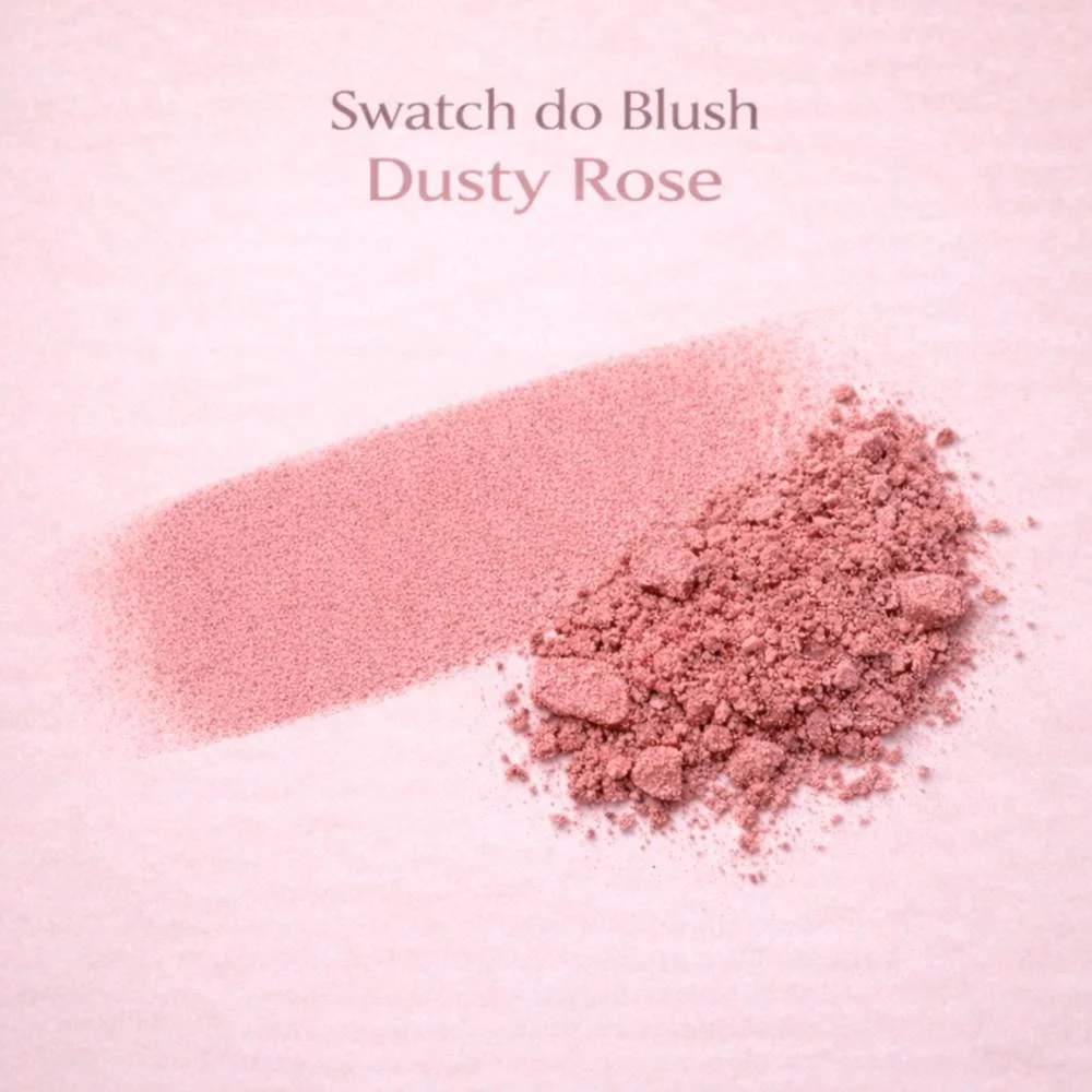 Blush Compacto Ruby Rose Silk Skin Natural Flush Dusty Rose Hb-t1001-5 Dusty Rose 3