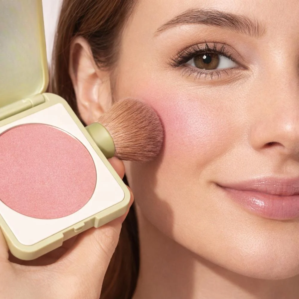 Blush Compacto Ruby Rose Silk Skin Natural Flush Dusty Rose Hb-t1001-5 Dusty Rose 5