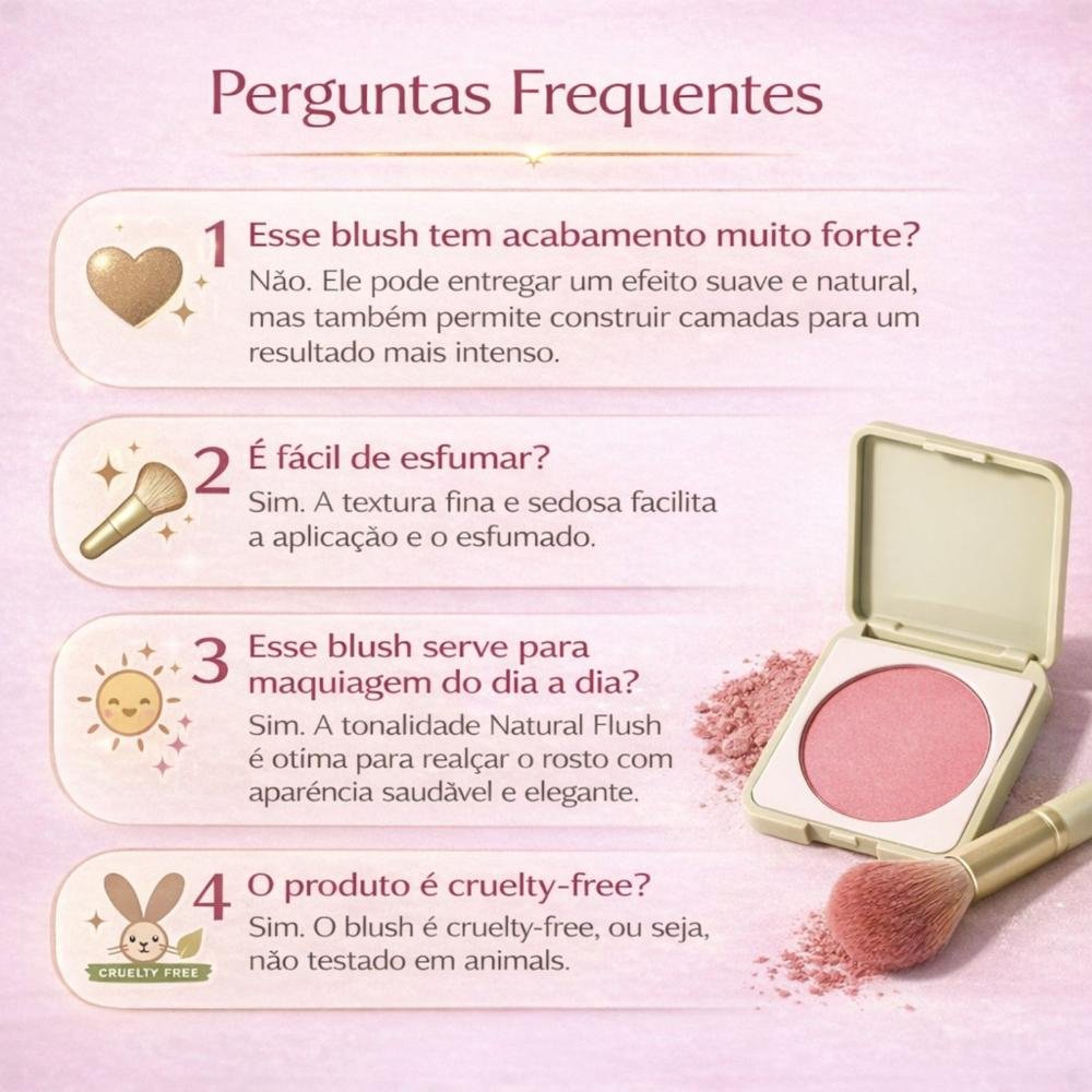 Blush Compacto Ruby Rose Silk Skin Natural Flush Dusty Rose Hb-t1001-5 Dusty Rose 8