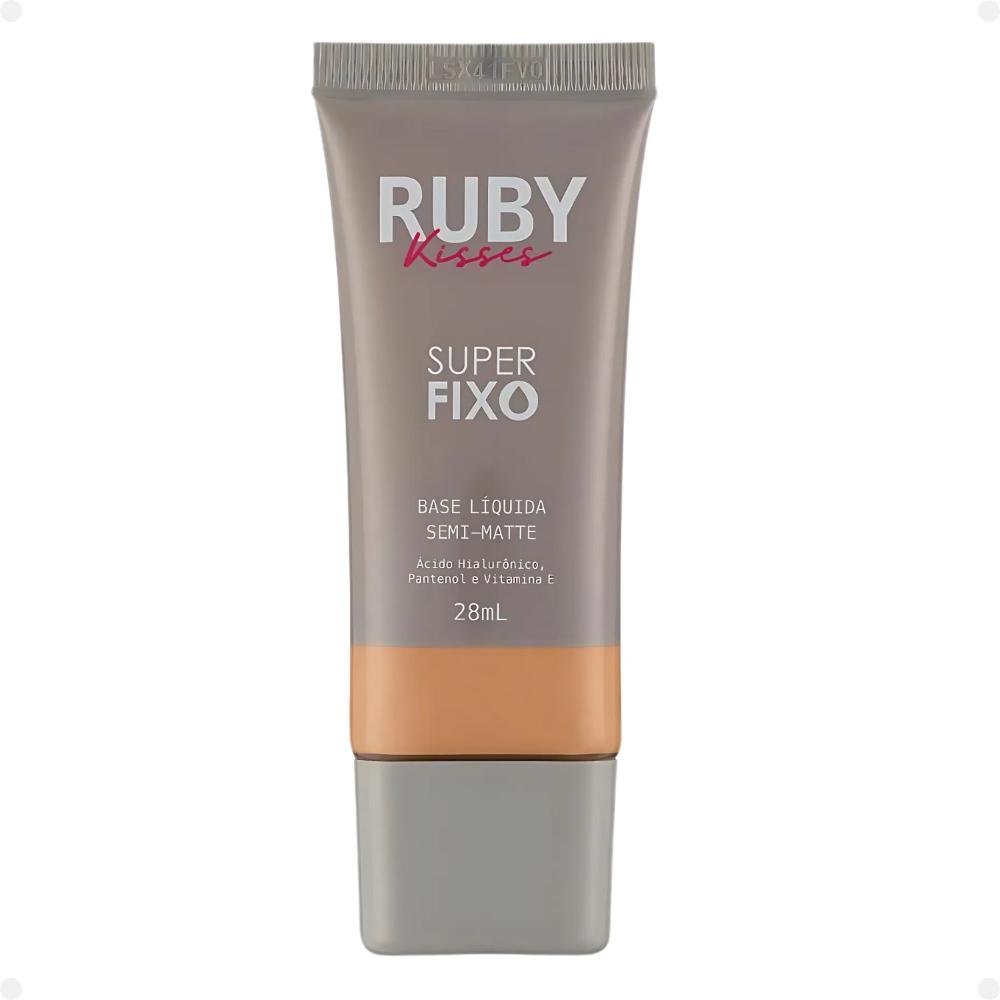 Base Líquida Ruby Kisses Super Fixo Semi-Matte cor 130 28ml Cor 130 3