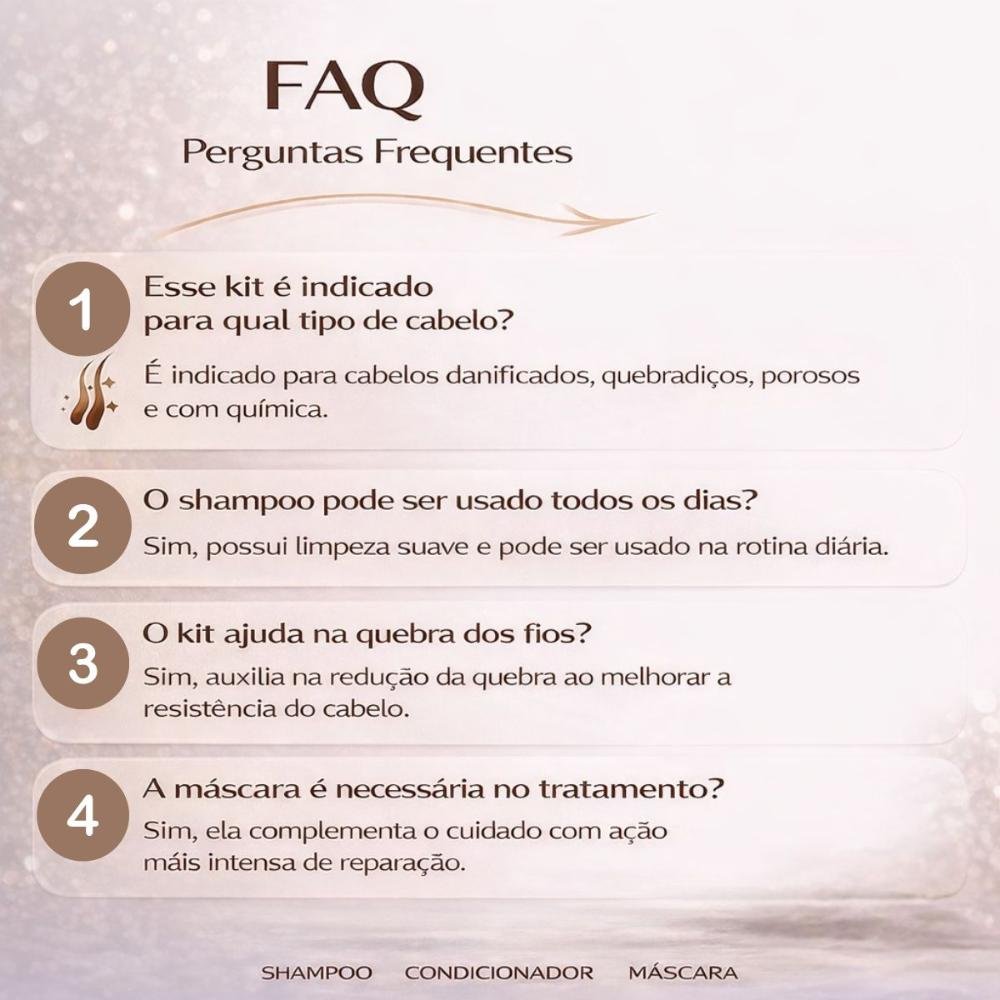 Kit Jacques Janine Damage Repair: Shampoo, Condicionador e Máscara Capilar 80g ÚNICO 8