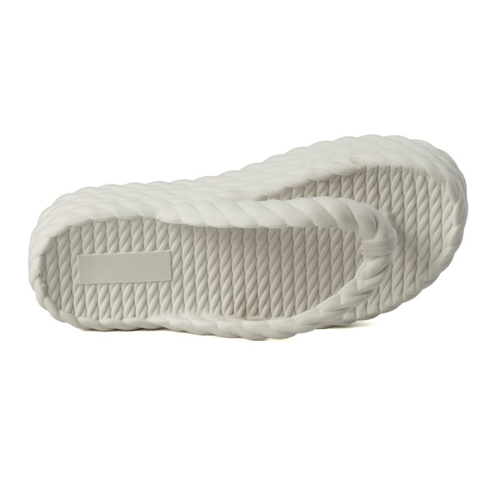 Chinelo Nuvem Plataforma Trançada De Dedo Branca Moda Casual Premium Confortável Praia Branco 2
