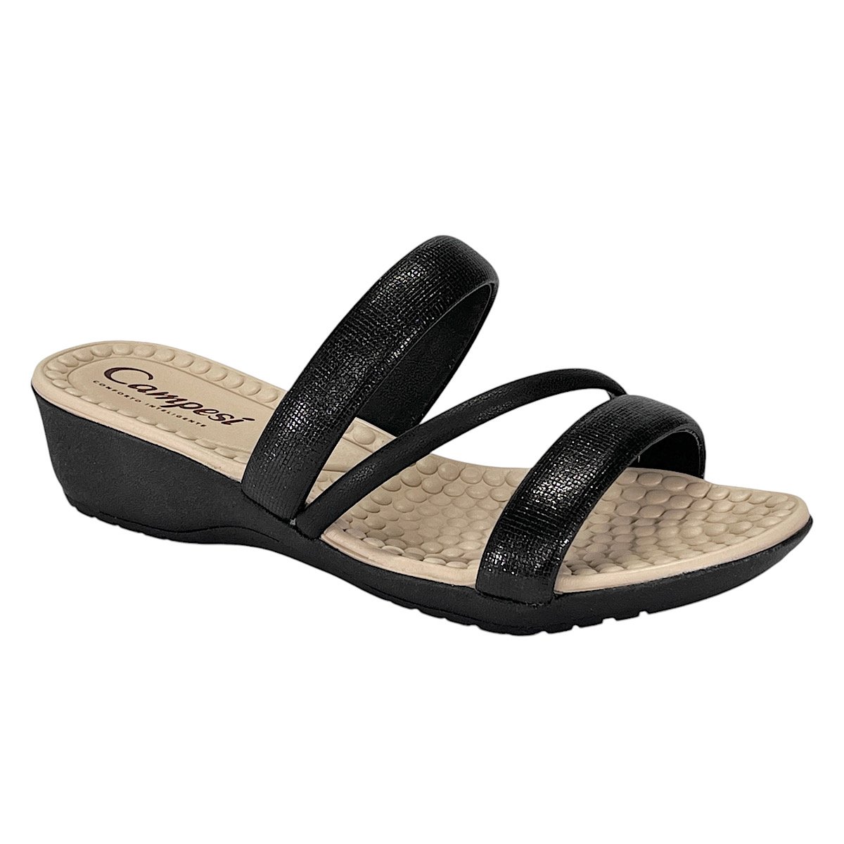 Tamanco Campesí Anabela Comfort CP083 Preto Preto 1
