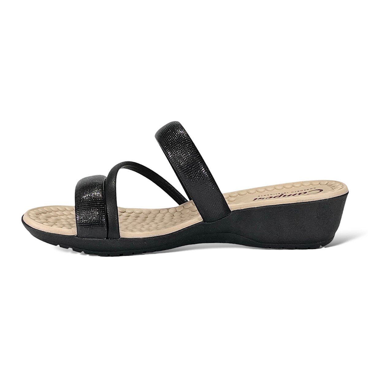 Tamanco Campesí Anabela Comfort CP083 Preto Preto 3