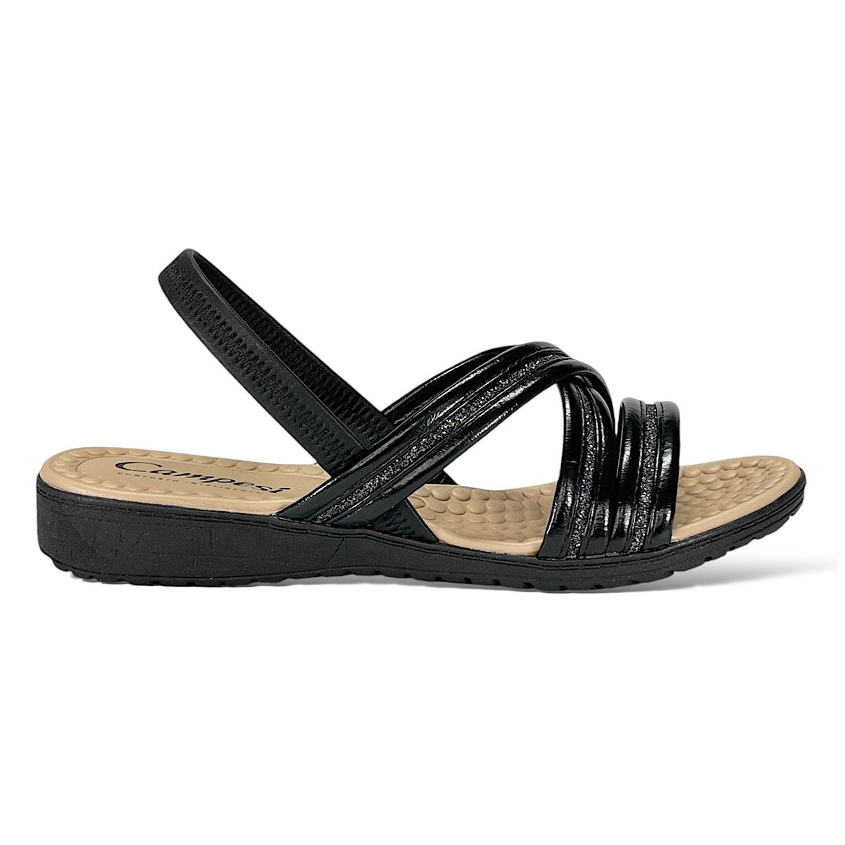 Sandália Campesí Comfort Calce Fácil CP502 Preto Preto 2