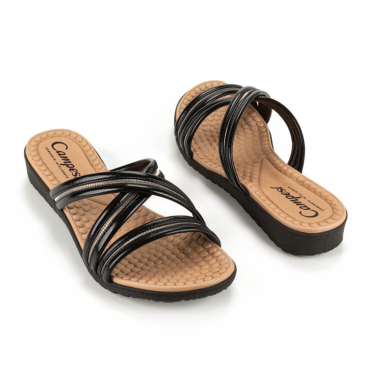 Tamanco Campesí Comfort Calce Fácil CP501 Preto Preto 4