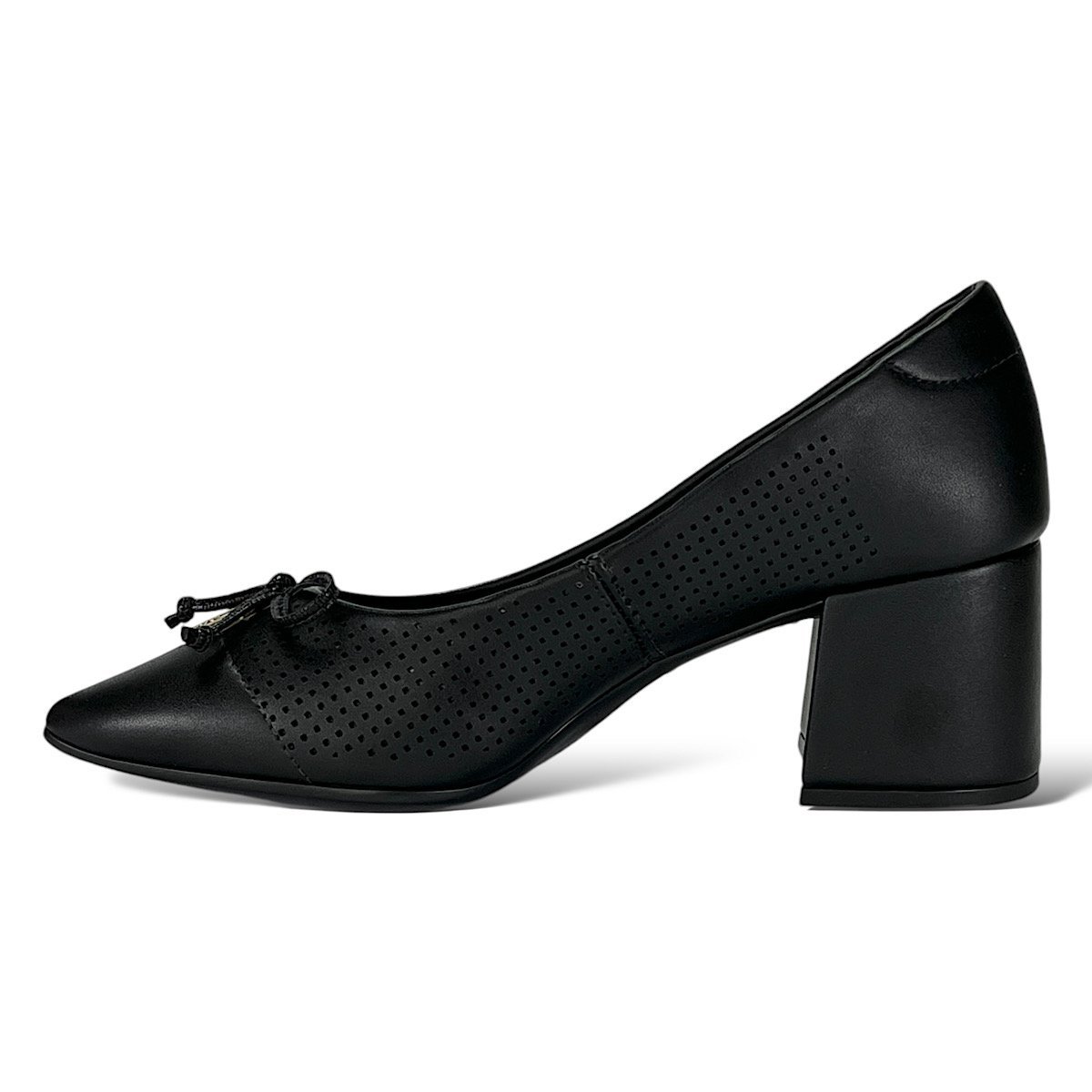 Sapato Santinelli Scarpin Salto Médio 1534-026 Preto Preto 3
