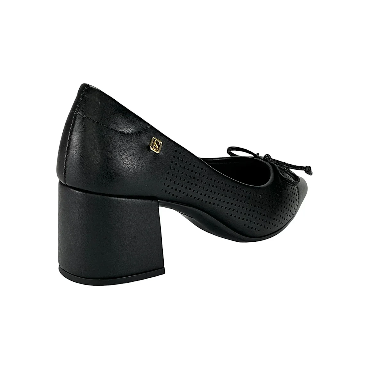 Sapato Santinelli Scarpin Salto Médio 1534-026 Preto Preto 5