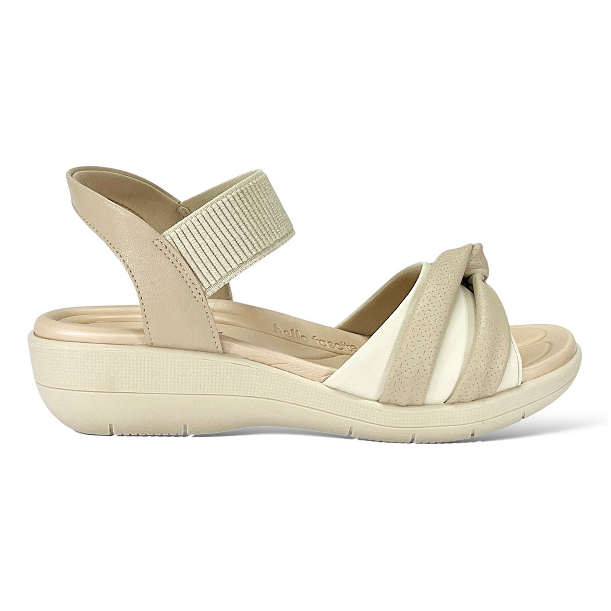Sandália Piccadilly Anabela 239024 Marfim/Off White Bege 2