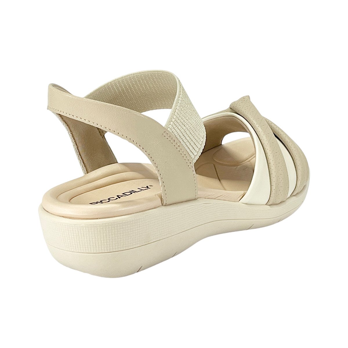 Sandália Piccadilly Anabela 239024 Marfim/Off White Bege 5