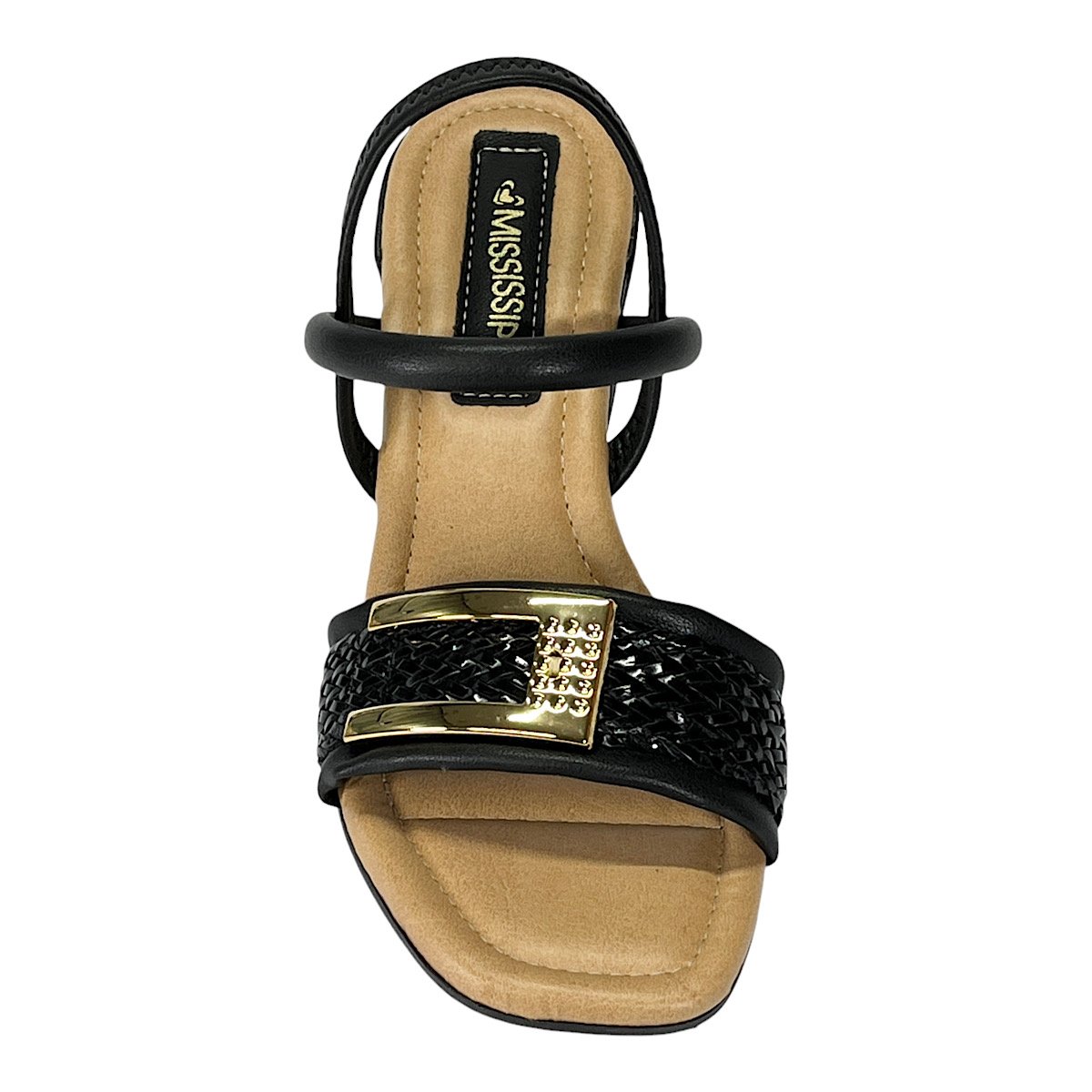 Sandália Mississipi Salto Bloco MB832 Preto Preto 4