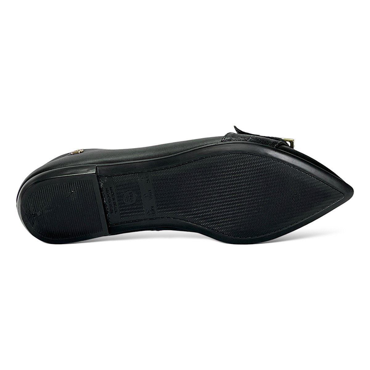 Sapatilha Santinelli Bico Fino Fivela 1266-758 Preto Preto 6