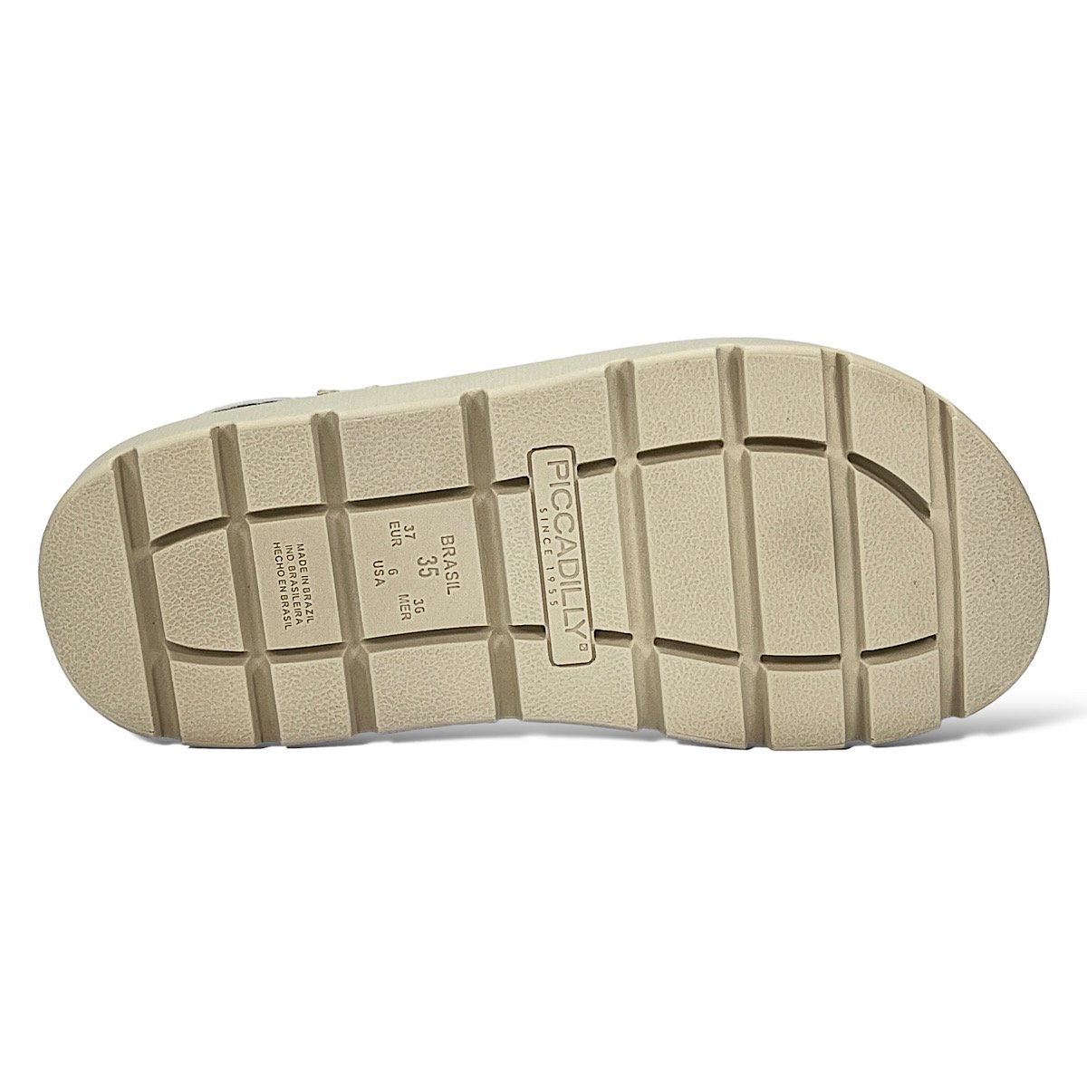 Sandália Piccadilly Papete Verniz Gabriela 486004 Off White Branco 6