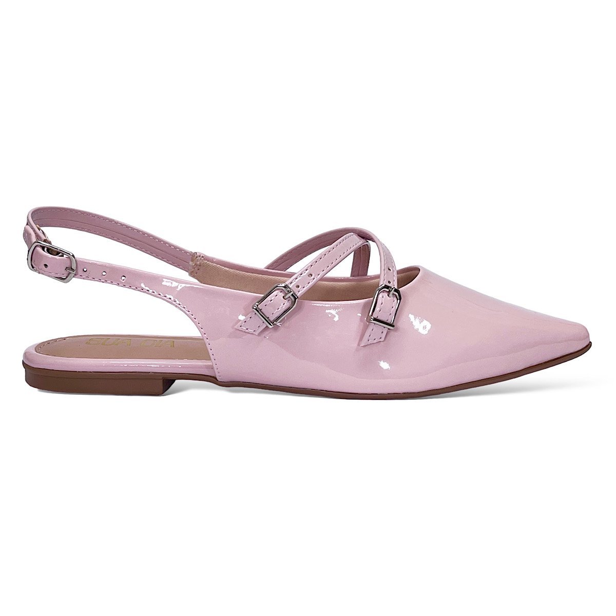 Sapatilha Sua Cia Slingback Verniz 8189.15609 Rosa Rosa 2