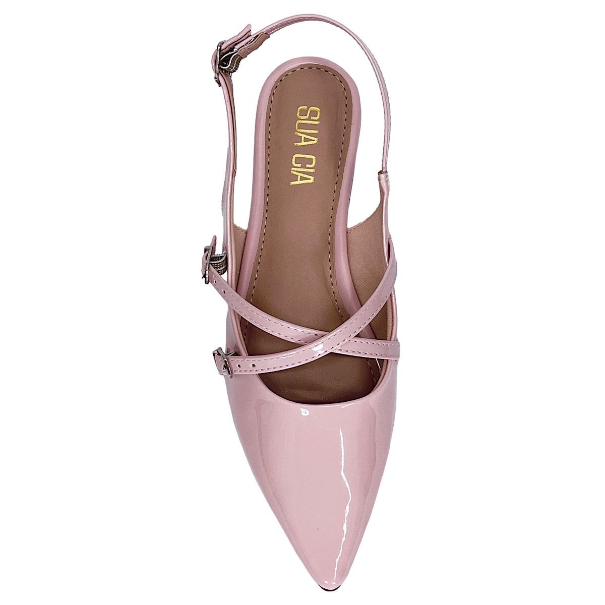 Sapatilha Sua Cia Slingback Verniz 8189.15609 Rosa Rosa 4